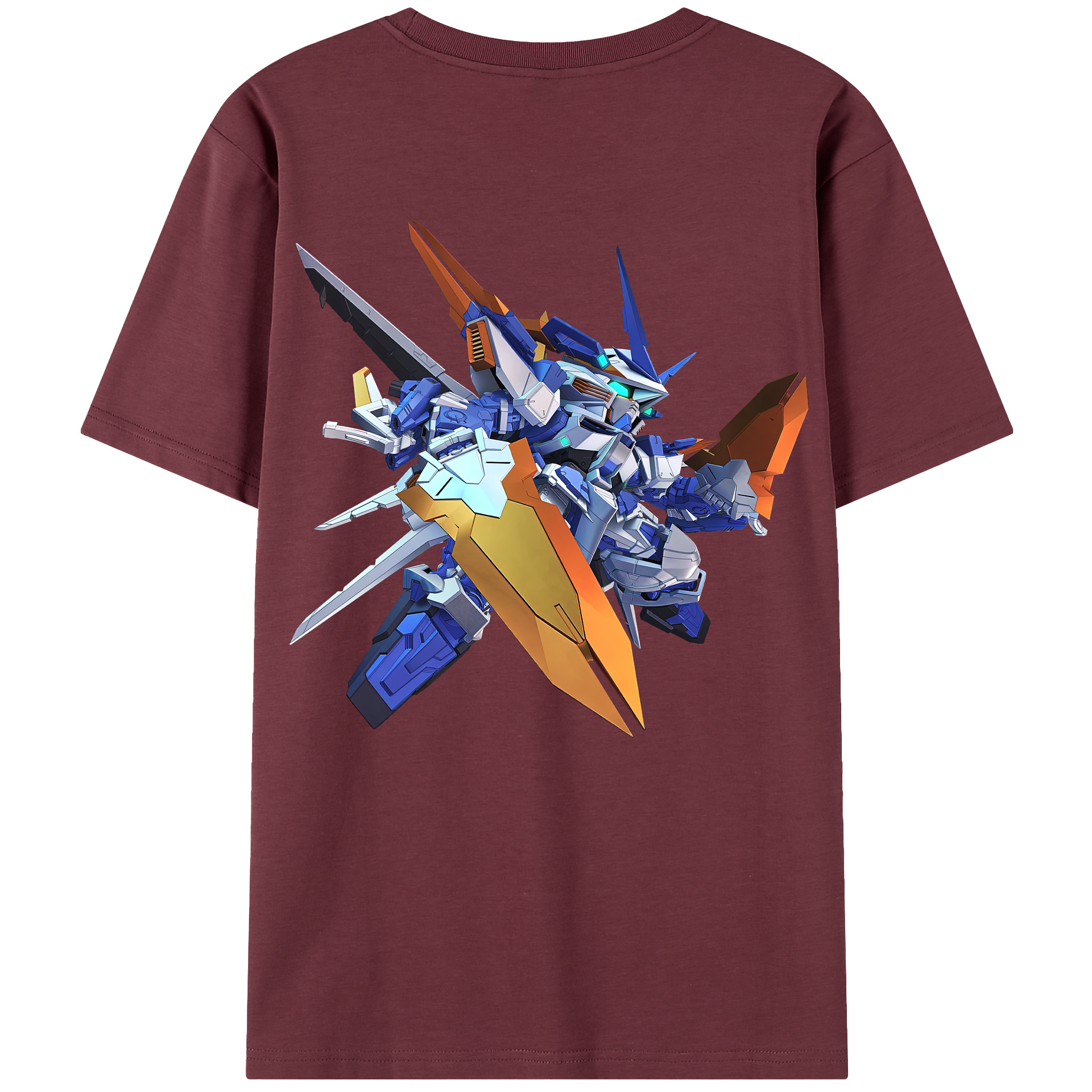 （画像用） 機動戦士ガンダム Mobile Suit Gundam 綿100％半袖Tシャツ（背面プリント）